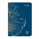 Caiet capsat A5 Clairefontaine Forever, 48 file, hartie reciclata, albastru cobalt - Eco-friendly si elegant