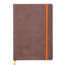 Notebook A5 Rhodiarama, 80 file, hartie ivory, dictando, maro - Compact si Versatil, Ideal pentru Notite si Jurnal