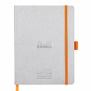 Agenda Meeting Book A5+ Rhodiarama, 80 file, argintiu - Organizeaza elegant intalnirile si notitele