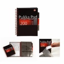 Caiet A5 Pukka Pads City cu Spira si Separatoare, Carton Rigid, 200 File, Negru, Hartie de 90g