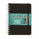 Agenda Pukka Pads SC A5, 200 file, Cartonat, Hartie de Inalta Calitate, Negru