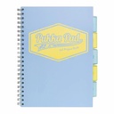 Caiet Pukka Pads PB Pastel A4, Matematica, Spira, Albastru, Separatoare Colorate