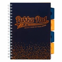 Caiet B5 cu spirala si separatoare Pukka Pads PBB, matematica, albastru, 200 pagini