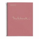 Caiet reciclat Miquelrius ECOPINK Emotions, A4, matematica, 80 file, roz, certificat ecologic