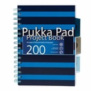 Caiet A5 cu spira si separatoare Pukka Pads NPB, matematica, albastru, 200 file