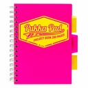 Caiet cu spirala Pukka Pad Project Book Neon, A5, 200 pagini, matematica, roz neon