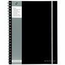 Caiet cu spirala Pukka Pad Jotta A4, Matematica, 160 pagini, Coperta PP, Negru, Rezistent la Apa