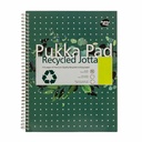 Caiet cu spirala Pukka Pad Jotta Recycled A4, dictando, 110 pagini, 4 perforatii, reciclat