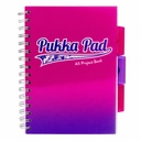 Caiet cu spirala si separatoare Pukka Pad Project Book Fusion, A5, 200 pagini, matematica, roz, ideal pentru organizarea notelor - Pukka Pad Project...