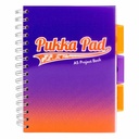 Caiet cu spirala si separatoare Pukka Pad Project Book Fusion, A5, 200 pagini, matematica, mov, ideal pentru organizarea notelor tale