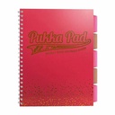 Caiet cu spirala si separatoare Pukka Pad Project Book Blush, A4, 200 pagini, Coral, pentru matematica