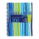 Caiet A4 cu spira PukkaPads Stripes, 200 file, dictando, albastru, coperta PP