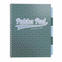 Caiet A4 Pukka Pads PBG, 200 file, matematica, verde, cu separatoare