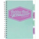 Caiet cu spirala Pukka Pad Project Book Pastel, B5, 200 pagini, Matematica, Verde, 4 Separatoare