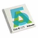 Caiet de birou Esselte A5, cu spira, liniatura dictando, 70 pagini, potrivit pentru notite zilnice