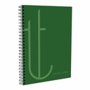 Caiet cu spira Trendy Green A4, liniatura dictando, 80 file - ideal pentru notite si inregistrari