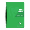 Caiet cu spira A5 Clairefontaine EuropaGlossy, 90 file, dictando, verde vibrant