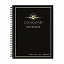 Agenda A4 Pukka Pads Concord, 140 pagini, Dictando, 100g, perforatii, negru eleganta