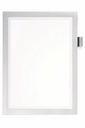 Duraframe magnetic Note, A4, gri, schimbare rapida a insertului, capacitate 5 coli, suport pix, pozitionare flexibila, spate autoadeziv, 1 buc/set