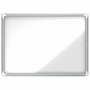 Avizier NOBO Premium Plus, Exterior, Otel Emailat, 8xA4, Magnetic, Alb, Sticla Securizata, Cheie, 924x668 mm