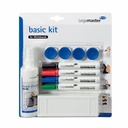 Set accesorii Legamaster Basic Kit, 4 markere TZ100, burete, spray curatat tabla, 4 magneti, culori intense