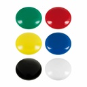 Set 6 magneti Westcott d25 mm diverse culori, suporta 4/6 coli, 80g