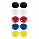 Set 10 magneti Westcott, d25 mm, diverse culori, suport 4/6 coli, 80g, organizare eficienta si colorata