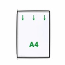 Display Tarifold A4, 10 buzunare, PVC anti-reflexiv, negru, set 10 buc.