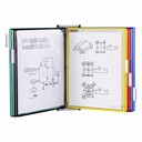 Kit complet Tarifold de perete, magnetic, A4, 10 display-uri, multicolor, rezistenta magnet 17.5N, ambalaj 385x246x50mm