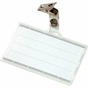 Ecuson orizontal Donau cu clip, 85 x 50 mm, 50 bucati - Identificare rapida participanti evenimente