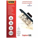 Folie laminare Fellowes 125 microni A3, 100 coli - Protectie superioara pentru documente si fotografii