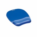Mouse pad ergonomic Fellowes Crystal cu gel, albastru - suport pentru incheietura mainii, durabil si usor de curatat