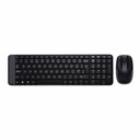 Kit tastatura si mouse wireless Logitech MK220, negru, compact, silentios, criptare 128-bit AES, durata baterie 24 luni