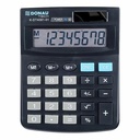 Calculator de birou Donau Tech, 8 digiti, alimentare duala, negru, compact, garantie 5 ani