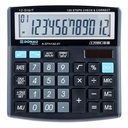 Calculator de birou Donau Tech, 12 digiti, alimentare duala, oprire automata, 136 x 134 x 28 mm, negru, garantie 5 ani