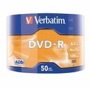 DVD-R Verbatim 16x, 4.7 GB, 50 bucati - Stocare Generoasa si Viteza Rapida de Scriere
