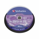 DVD+R Double Layer Verbatim, 8x, 8.5 GB, 10 bucati/spindle, Capacitate mare de stocare, Viteza rapida de inregistrare