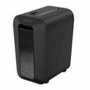 Distrugator documente Fellowes LX65, cross-cut, 10 coli, negru, tehnologie SafeSense, cos confetti 22L