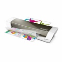 Laminator Leitz iLAM Home Office, A4, Gri Metalizat, Timp de Incalzire Rapid, Consum Redus de Energie, Kit Folii Laminare Inclus