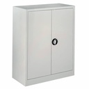 Dulap metalic Ceha gri, 92x42x120 cm, 2 usi, 2 polite, vopsit in camp electrostatic, capacitate 45 kg/polita