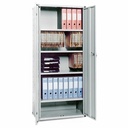 Dulap metalic Ingeco, gri, 80x44x183 cm, 2 usi batante, 4 polite - Organizeaza-ti spatiul cu eficienta si securitate!