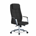 Scaun operational Bogart, piele ecologica, negru, ergonomic, reglabil, capacitate 120 kg