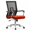 Scaun ergonomic Lucas mesh, rosu, suport lombar, capacitate 120 kg