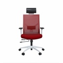Scaun ergonomic Snow cu tetiera, rosu, reglabil, pentru birou - confort si sustinere optima
