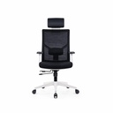 Scaun ergonomic Snow cu tetiera, negru, reglabil in inaltime, ideal pentru birou