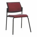 Scaun vizitator Filo, plastic, rosu, robust si confortabil, pentru asteptare si conferinte