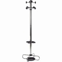 Cuier tip pom, metalic, cromat, 178 cm, design elegant, 8 agatatori, suport pentru umbrele