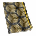 Caiet cusut A5, 80 file, 90 g, liniatura punctata, coperta design auriu -   Hartie de Inalta Calitate, Perfect pentru Notite...