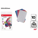 Hartie cu sclipici Main Paper, 200x300 mm, 10 file, culori asortate, pentru proiecte stralucitoare