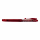 Roller Faber-Castell cu cerneala free-ink, corp metalic, 0.7 mm, rosu - Durabil, Economic, Confortabil